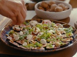 Petits Plats en équilibre - Carpaccio de figues, ricotta et noix fraîches